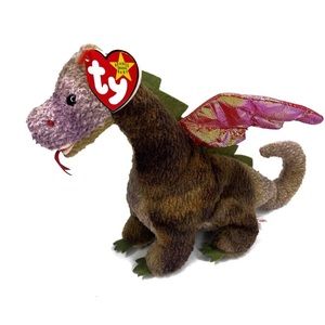 Retired Ty Beanie Baby Scorch the Dragon with Tags - 1998 Vintage Collectible